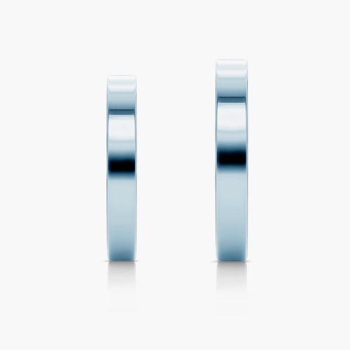 Obrączki ślubne: białe złoto, płaskie, 3 mm